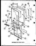 REF DOOR PARTS Diagram and Parts List for TXI22J P7739050W Amana Refrigerator