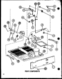 REAR COMPONENTS Diagram and Parts List for TXI22J P7739050W Amana Refrigerator