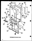 REF DOOR PARTS Diagram and Parts List for TL20J P7739029W Amana Refrigerator