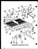 COMPRESSOR COMPARTMENT PARTS Diagram and Parts List for TL20J P7739029W Amana Refrigerator