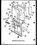 REF DOOR PARTS Diagram and Parts List for TL22J P7739035W Amana Refrigerator