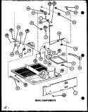 REAR COMPONENTS Diagram and Parts List for TL22J P7739035W Amana Refrigerator