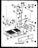 REAR COMPONENTS Diagram and Parts List for TM16K P7791110W Amana Refrigerator