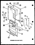 REF DOOR PARTS Diagram and Parts List for TM18K P7791114W Amana Refrigerator