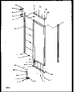 Refrigerator Door Hinge And Trim Parts Diagram and Parts List for 2599CIWEL-P1170601WL  Amana Refrigerator