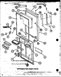 REF DOOR PARTS Diagram and Parts List for TX18MB P7858531W Amana Refrigerator