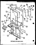 REF DOOR PARTS Diagram and Parts List for TX20MB P7858532W Amana Refrigerator