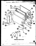 FZ DOOR PARTS Diagram and Parts List for TX22M P7858510W Amana Refrigerator