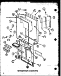 REF DOOR PARTS Diagram and Parts List for TX22M P7858510W Amana Refrigerator