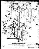 REF DOOR PARTS Diagram and Parts List for TL22M P7858515W Amana Refrigerator