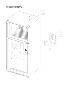 Refrigerator Total Parts Diagram and Parts List for 11170719911  Kenmore Refrigerator