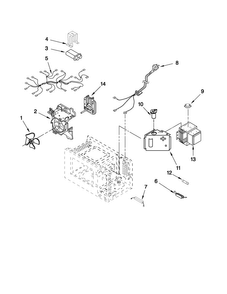 Microwave Interior Parts Diagram and Parts List for AMC4080AAB05  Amana Microwave