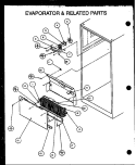 Part Location Diagram of D7524502 Whirlpool NLABRKT EVAP FAN SHROUD