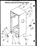 MISCELLANEOUS EXTERIOR PARTS Diagram and Parts List for 86855 P1116907W E Amana Refrigerator