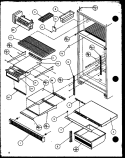 Page 3 Diagram and Parts List for TRG18QB3G P1111315W G Amana Refrigerator