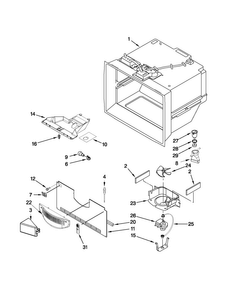 Freezer Liner Parts Diagram and Parts List for MBR1953YES4  Maytag Refrigerator