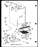 COMPRESSOR / ICE MAKER PARTS (TM) Diagram and Parts List for TM14E P7464511W Amana Refrigerator