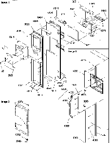 Freezer Door Diagram and Parts List for SRD22S3W-P1190319WW  Amana Refrigerator