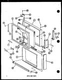 UPPER DOOR PARTS Diagram and Parts List for TM-516F-1 P7565816W Amana Refrigerator
