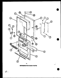 REF DOOR PARTS Diagram and Parts List for TRG18J P7739033W Amana Refrigerator