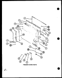FZ DOOR PARTS Diagram and Parts List for TRGI20J P7791105W Amana Refrigerator