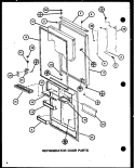REF DOOR PARTS Diagram and Parts List for TCI18J P7739037W Amana Refrigerator
