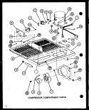 COMPRESSOR COMPARTMENT PARTS Diagram and Parts List for TCI18J P7739037W Amana Refrigerator
