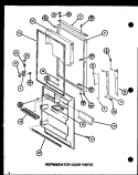 REF DOOR PARTS Diagram and Parts List for TJI16K P7791137W Amana Refrigerator