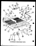 COMPRESSOR COMPARTMENT PARTS Diagram and Parts List for TJI16K P7791137W Amana Refrigerator