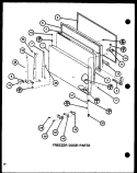 FZ DOOR PARTS Diagram and Parts List for TJI18K P7791140W Amana Refrigerator