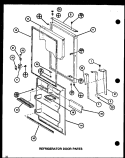 REF DOOR PARTS Diagram and Parts List for TJI18K P7791140W Amana Refrigerator