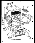 INTERIOR ACCESSORIES Diagram and Parts List for TJI18K P7791140W Amana Refrigerator