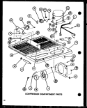 COMPRESSOR COMPARTMENT PARTS Diagram and Parts List for TJI18K P7791140W Amana Refrigerator
