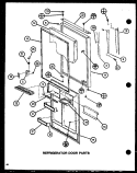 REF DOOR PARTS Diagram and Parts List for TJ22K P7791146W Amana Refrigerator