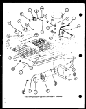 COMPRESSOR COMPARTMENT PARTS Diagram and Parts List for TM16M P7859208W Amana Refrigerator