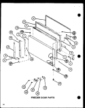 FZ DOOR PARTS Diagram and Parts List for TM18M P7859213W Amana Refrigerator