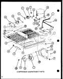COMPRESSOR COMPARTMENT PARTS Diagram and Parts List for TM18M P7859213W Amana Refrigerator