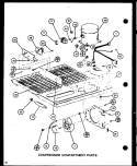 COMPRESSOR COMPARTMENT PARTS Diagram and Parts List for TM20M P7859216W Amana Refrigerator