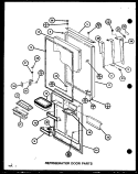 REF DOOR PARTS Diagram and Parts List for TC18M P7858502W Amana Refrigerator