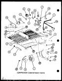COMPRESSOR COMPARTMENT PARTS Diagram and Parts List for TC18M P7858502W Amana Refrigerator