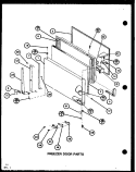 FZ DOOR PARTS Diagram and Parts List for TC22M P7858505W Amana Refrigerator