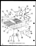 COMPRESSOR COMPARTMENT PARTS Diagram and Parts List for TC22M P7858505W Amana Refrigerator
