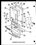 REF DOOR PARTS Diagram and Parts List for TJ16M P7859219W Amana Refrigerator