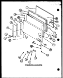 FZ DOOR PARTS Diagram and Parts List for TJ18M P7859221W Amana Refrigerator