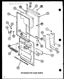 REF DOOR PARTS Diagram and Parts List for TJ18M P7859221W Amana Refrigerator