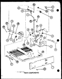 REAR COMPONENTS Diagram and Parts List for TJ18M P7859221W Amana Refrigerator