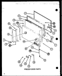 FZ DOOR PARTS Diagram and Parts List for TJ20M P7859223W Amana Refrigerator