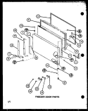 FZ DOOR PARTS Diagram and Parts List for TJ22M P7859224W Amana Refrigerator