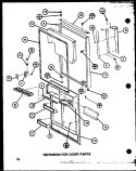REF DOOR PARTS Diagram and Parts List for TJ22M P7859224W Amana Refrigerator