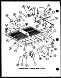 COMPRESSOR COMPARTMENT PARTS Diagram and Parts List for TR18M P7859226W Amana Refrigerator